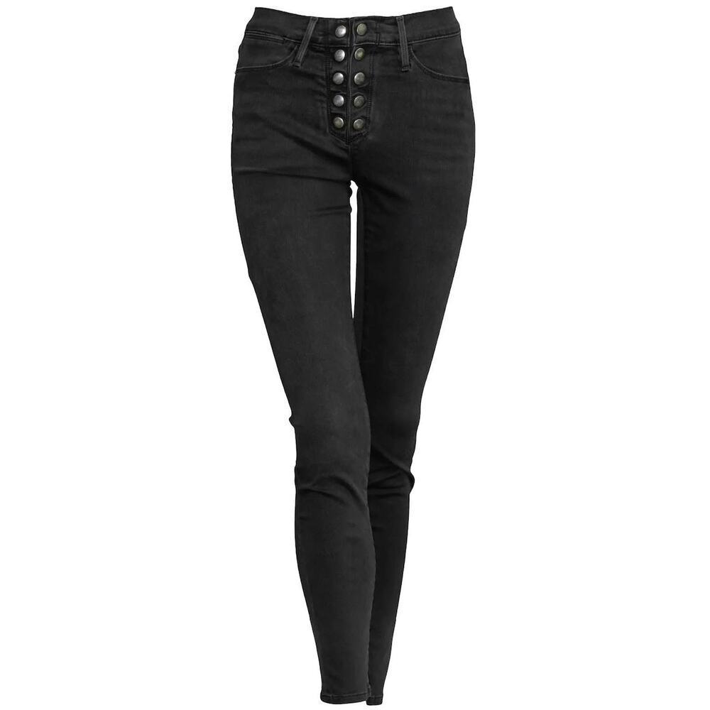 FRAME Denim Le High Ankle Skinny Snap Fly Jeans Sz 31 Bestwick $249 NWT